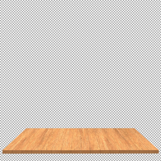 Tablero de madera 3d render aislado