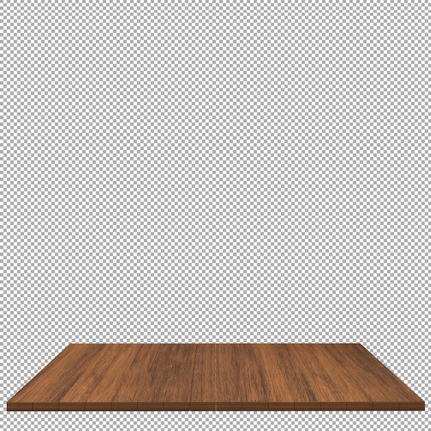 Tablero de madera 3d render aislado