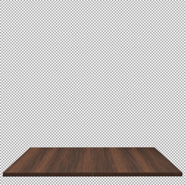 Tablero de madera 3d render aislado