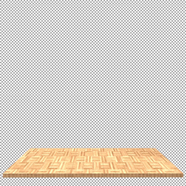 Tablero de madera 3d render aislado