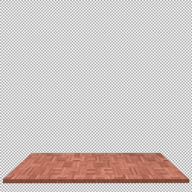 Tablero de madera 3d render aislado