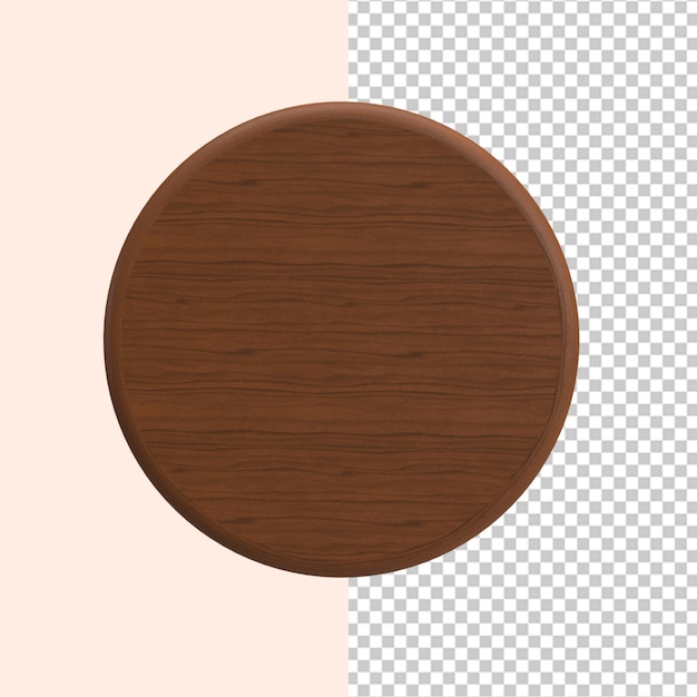 Tablero de madera etiqueta de madera en 3D