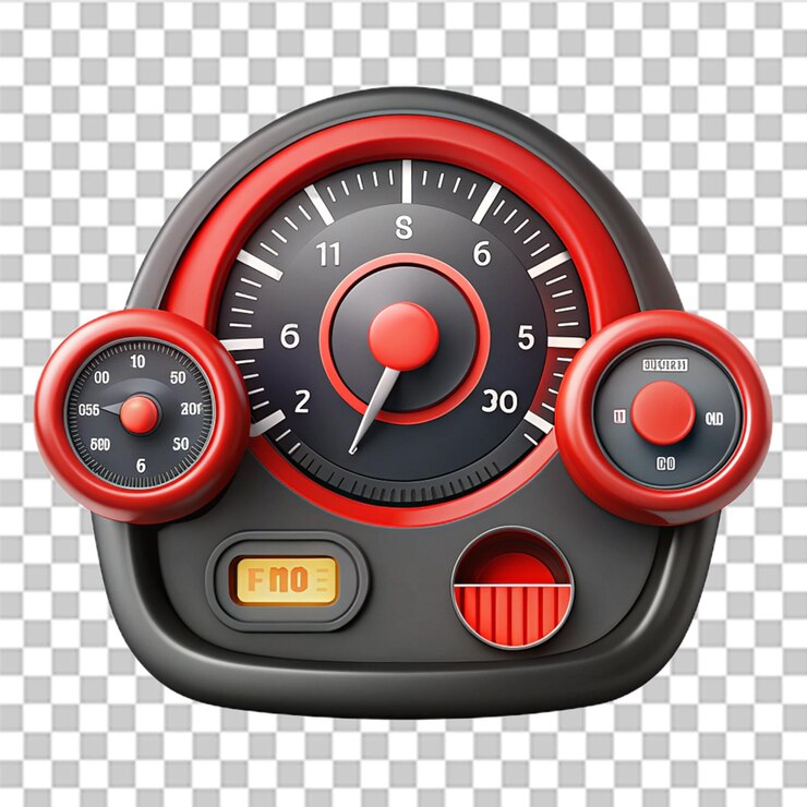 PSD tablero del velocímetro del automóvil panel del velocímetros con contador de millas del odómetro y marcador de urgencia o tablero de instrumentos rápidos de automóviles