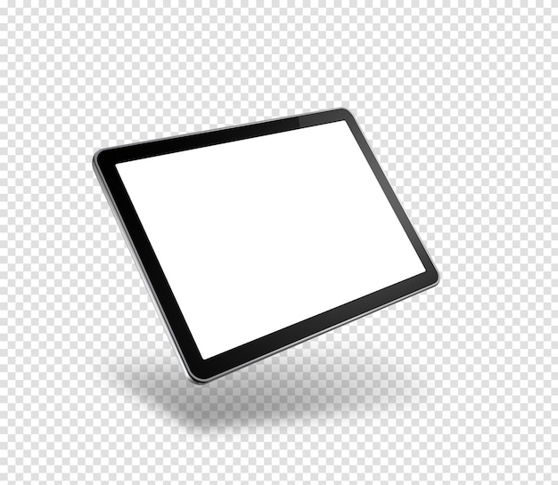 Tablet digital isolado sobre um fundo transparente