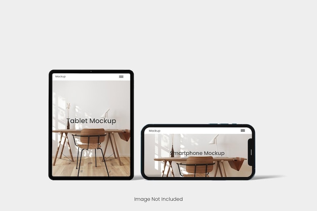 Tablet e telefono Mockup Design isolato