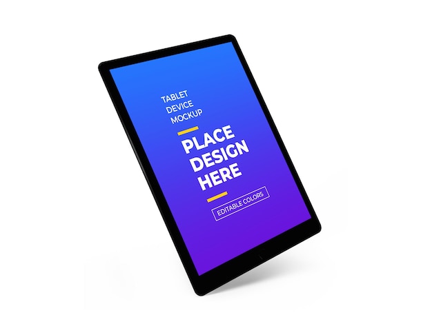 Tablet-Gerät 3D-Mockup-Design