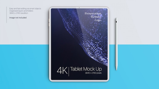 Tablet mock up com caneta