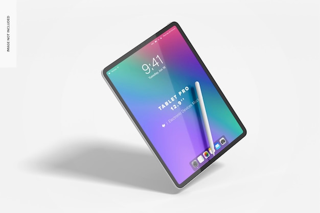 Tablet Pro 129 pollici Mockup verticale vista destra