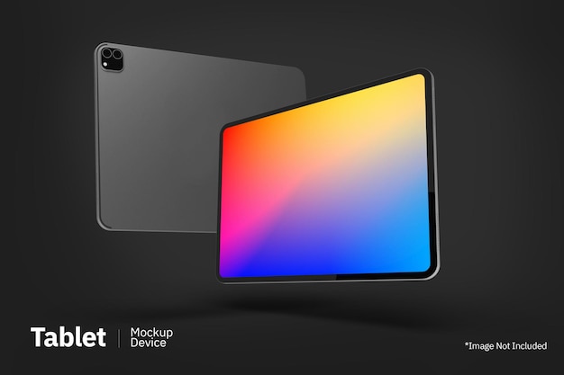 Tablet pro floating mockup vorderansicht