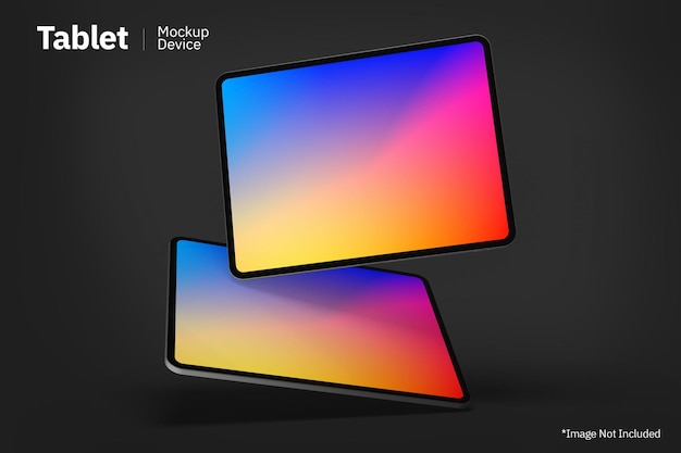 tablet pro mockup galleggiante vista frontale