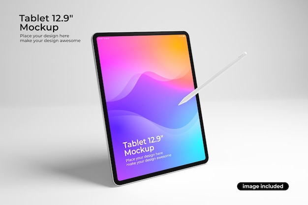 Tablet pro mockup im einfachen stil