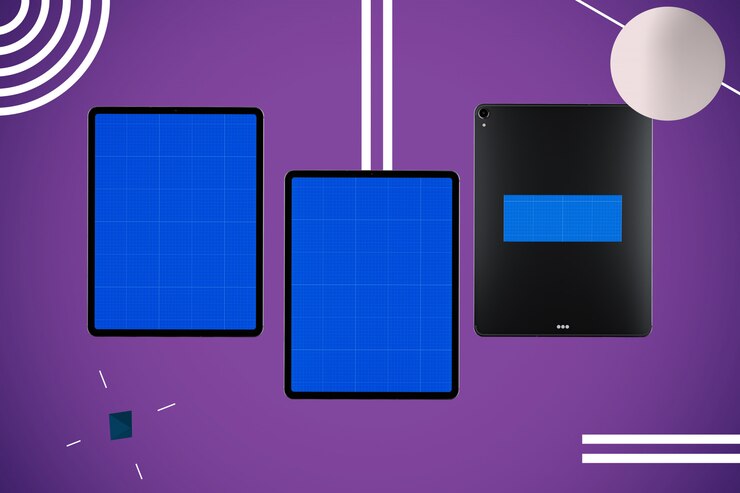 PSD tableta abstracta pro mockup