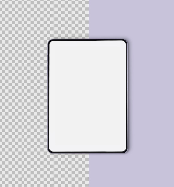 Tableta digital con pantalla en blanco