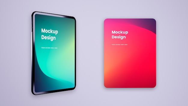 Tableta y pantalla - maqueta de ui ux