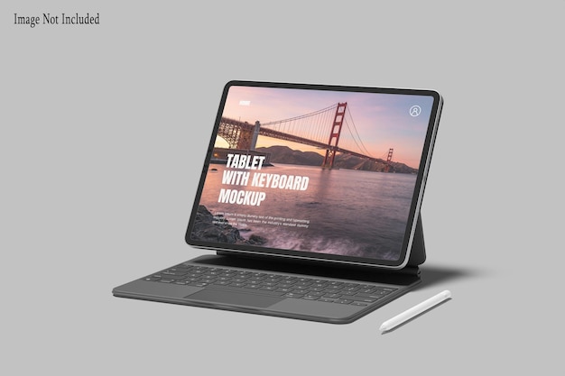 tablette avec maquette de clavier