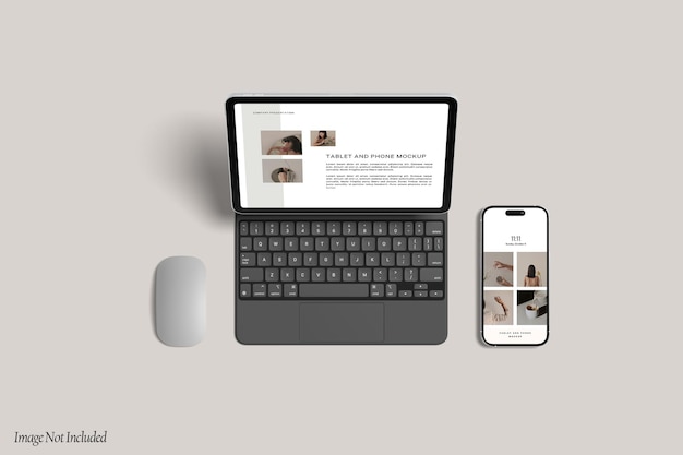 Tablette Avec Maquette De Téléphone Psd Premium