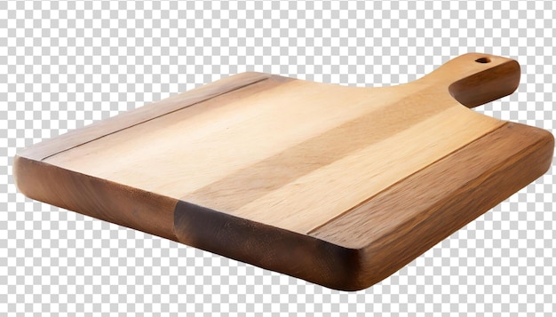 PSD táboa de corte de madeira isolada sobre um fundo transparente