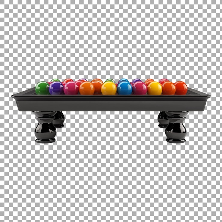 PSD tábua png com bolas em apoio contra um fundo transparente