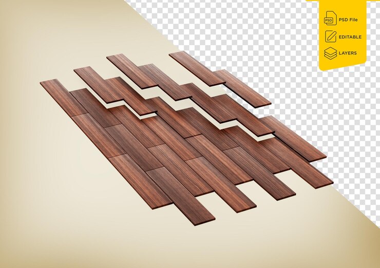 PSD tábuas de madeira castanhas realistas sem costuras de alta qualidade isoladas em fundo branco ilustração 3d