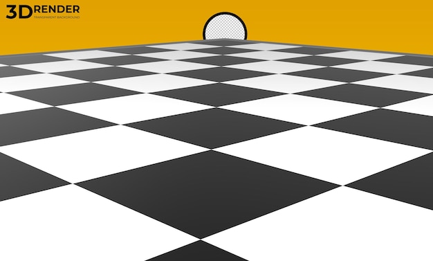 PSD tabuleiro de xadrez 3d em fundo transparente