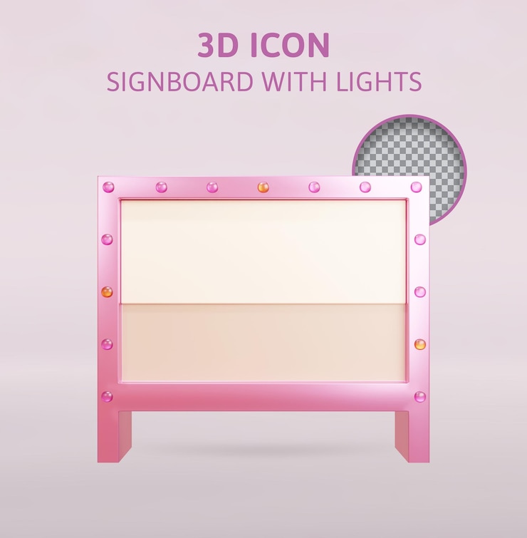 PSD tabuleta com ilustração de renderização 3d de luzes