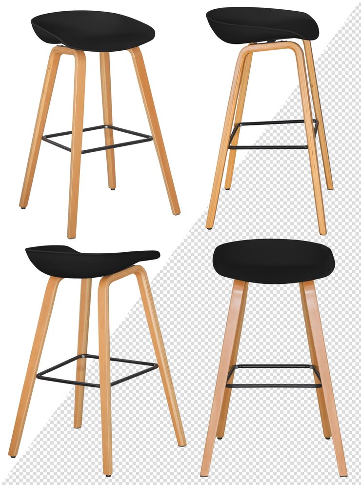 Taburete de bar Elemento interior Aislado del fondo Desde diferentes ángulos