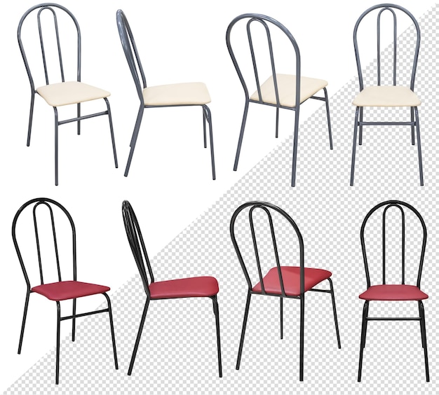 Taburete para una casa o cafetería. Un elemento del interior. Aislado del fondo. En diferentes ángulos