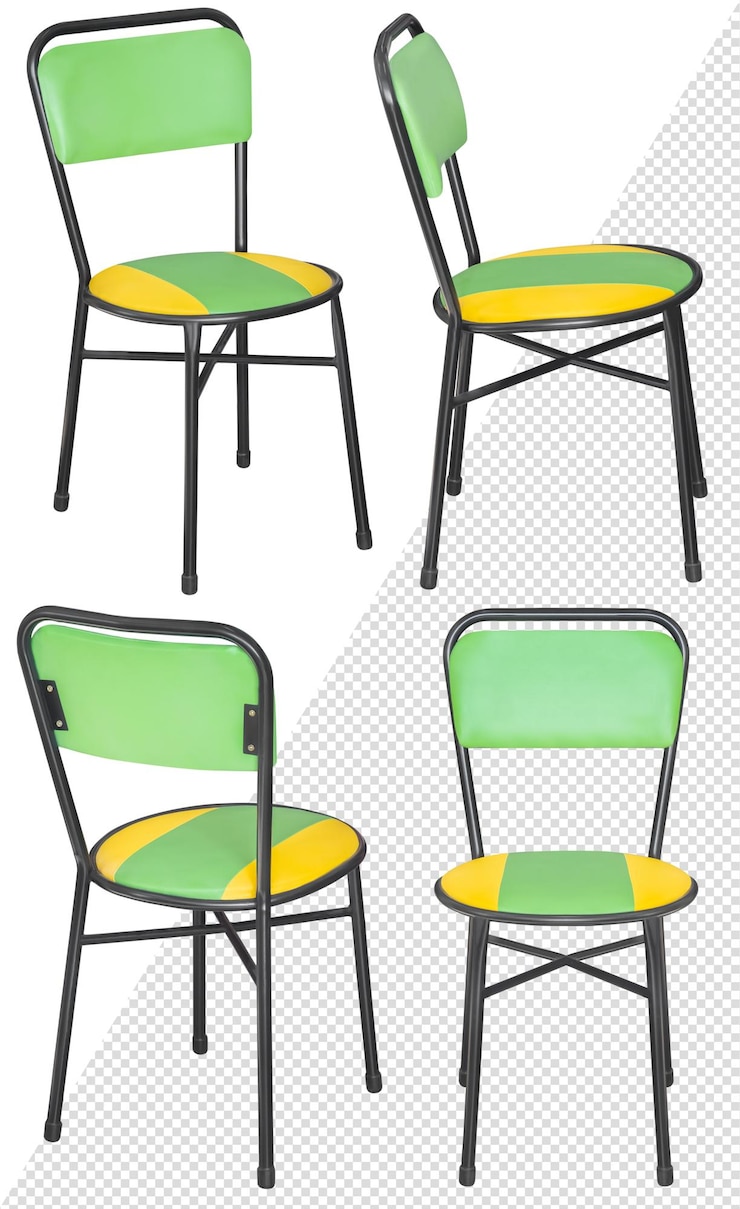PSD taburete para una casa o cafetería. un elemento del interior. aislado del fondo. en diferentes ángulos