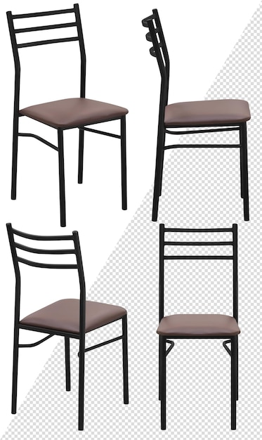 Taburete para una casa o cafetería. Un elemento del interior. Aislado del fondo. En diferentes ángulos