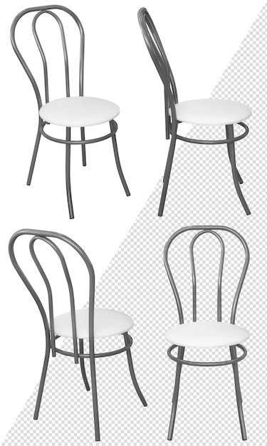 Taburete para una casa o cafetería. Un elemento del interior. Aislado del fondo