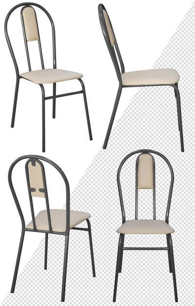 Taburete para una casa o cafetería. Un elemento del interior. Aislado del fondo.