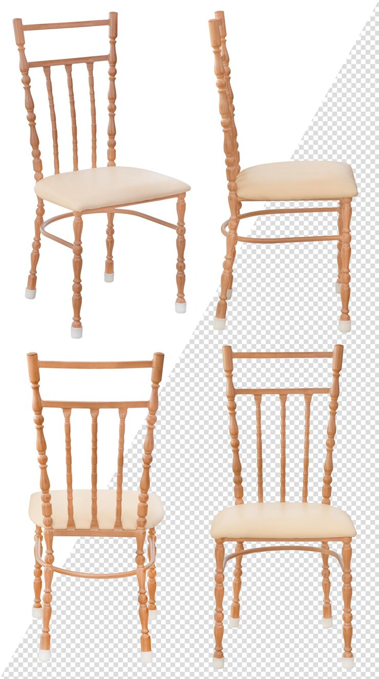 Taburete para una casa o cafetería. Un elemento del interior. Aislado del fondo.