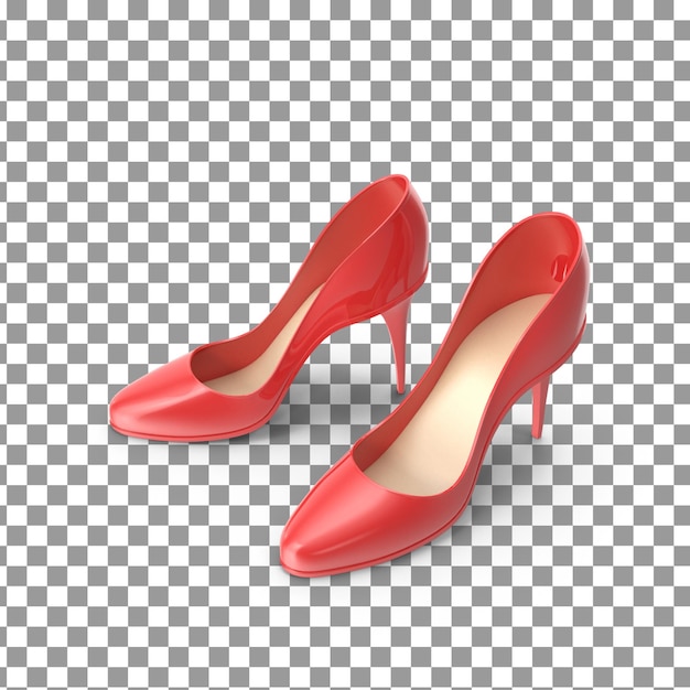 Tacchi PSD 3D su sfondo isolato e trasparente