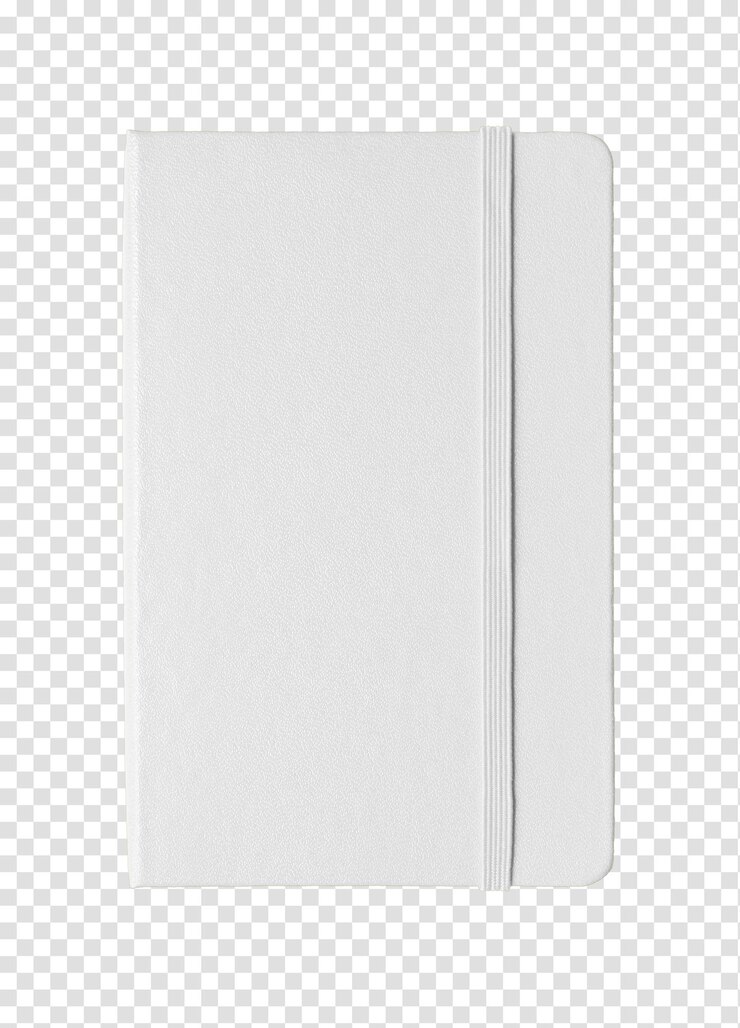 Taccuino chiuso in bianco isolato su bianco