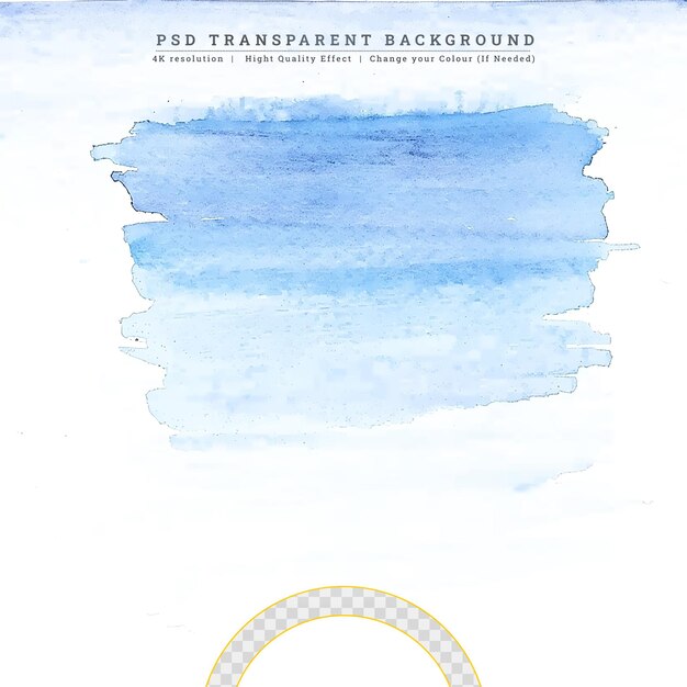 PSD une tache d'aquarelle colorée abstraite sur un fond blanc