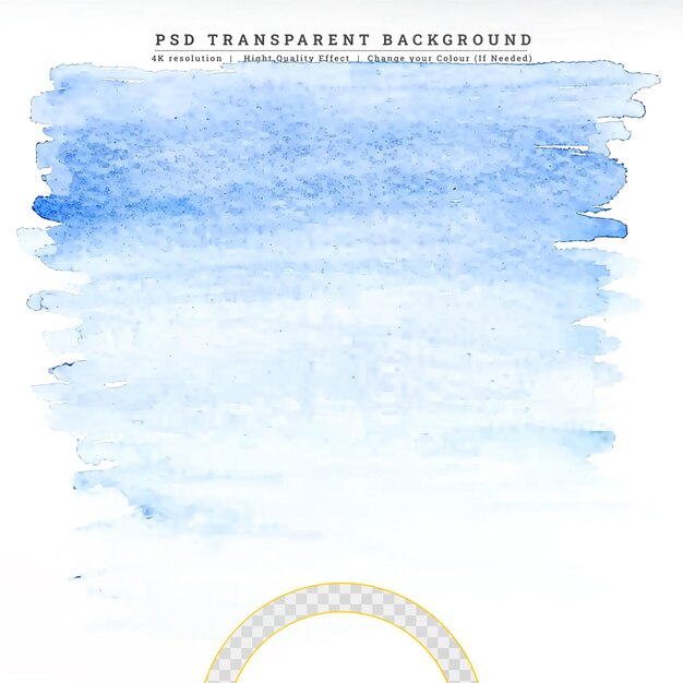 PSD une tache d'aquarelle colorée abstraite sur un fond blanc