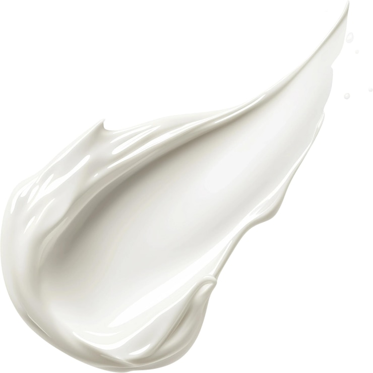 PSD tache de crème de beauté blanche isolée sur fond blanc texture du produit de soin de la peau cosmétique