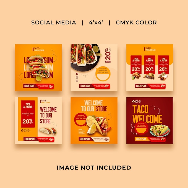Taco Dienstag Verkauf Instagram Post Vorlagen