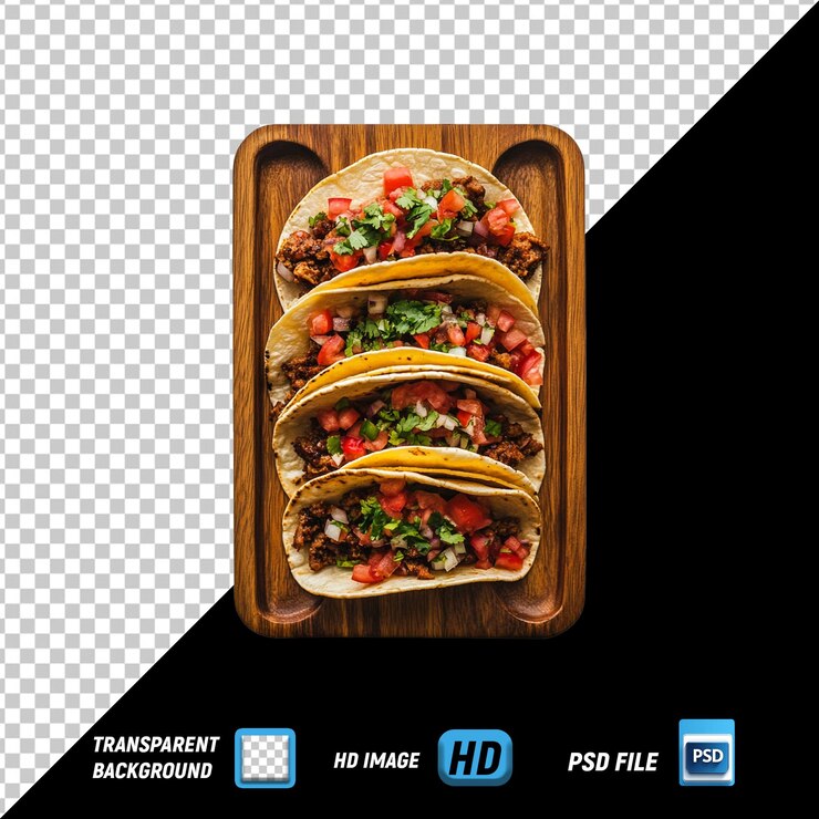 PSD taco de pollo de mango dulce y picante
