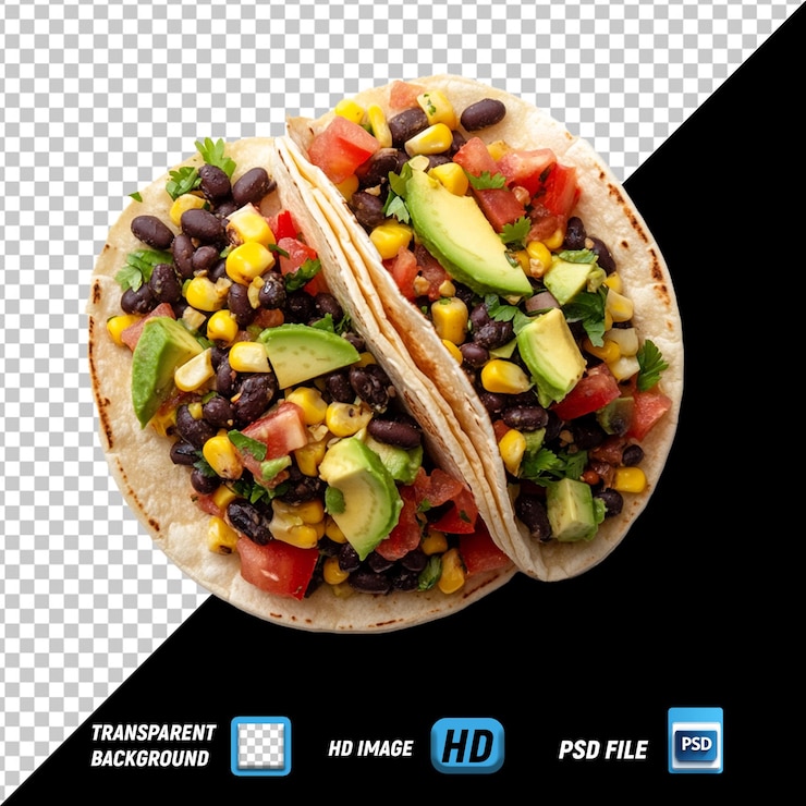 PSD tacos de pollo crujientes con lechuga