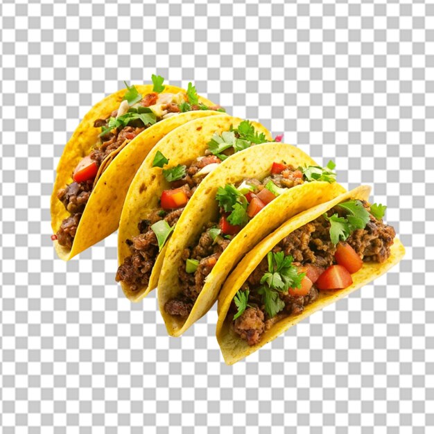 PSD tacos sobre un fondo blanco