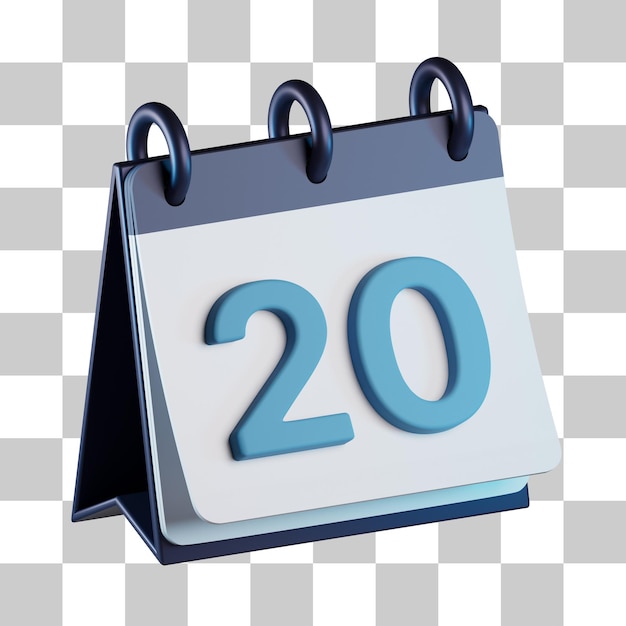 Täglicher kalender 3d-symbol
