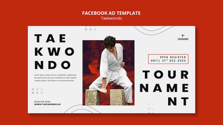 PSD taekwondo-praxis-facebook-vorlage