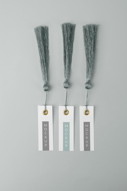 Tag con mockup di design a nastro