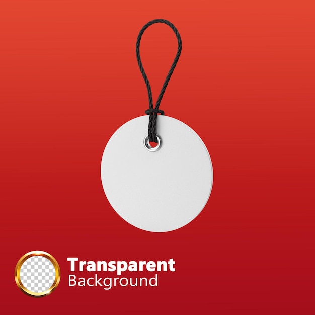 Tag-Etikett auf transparentem Hintergrund