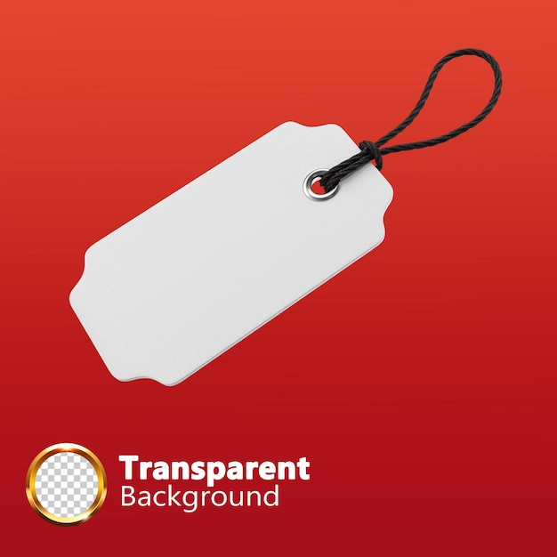Tag-Etikett auf transparentem Hintergrund