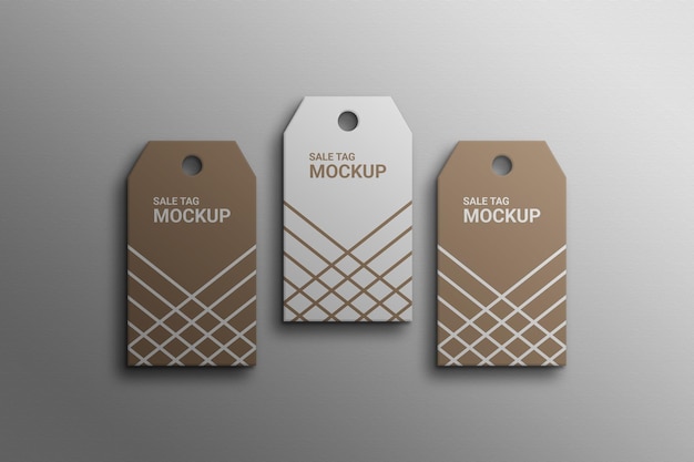 Tag hang tag do produto label mockup photoshop