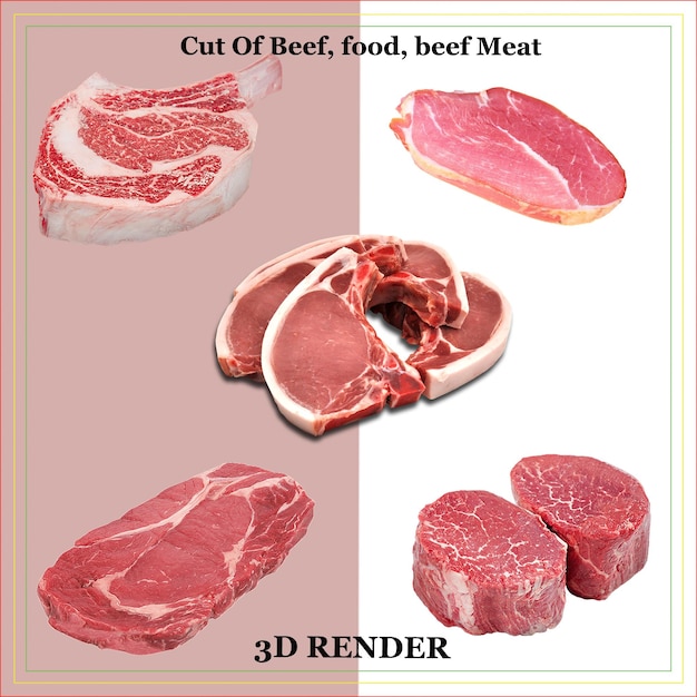 Tagli di carne bovina per alimenti Carne bovina