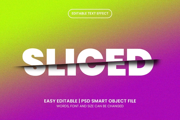 Taglia il testo con effetto di testo modificabile sullo sfondo del rumore