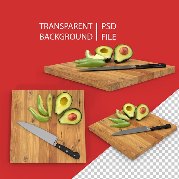 Tagliare l'avocado PNG